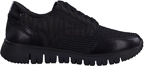 Jana Dam Softline 8-23765-41 Bekväm multibredd bekväm sko sportig flexibel sula vardagsskor fritid enkla sneakers, Svart zebra, 38 EU Weit