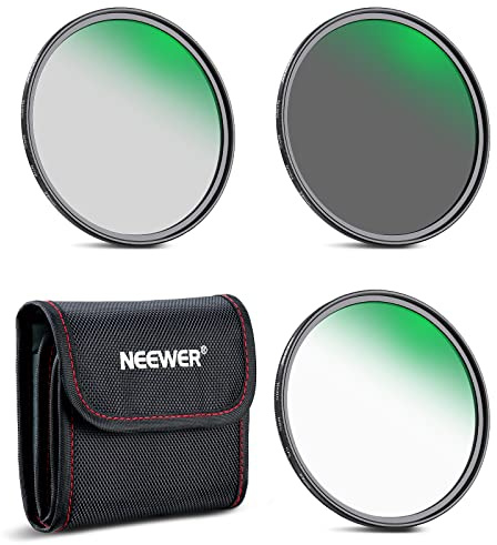 NEEWER 77mm Objektivfilterset ND8 ND64 CPL-Filterset, neutrale Dichte + Zirkular-Polarisator Filter Set mit 30 Schichten Nano-Beschichtung/optisches HD-Glas/wasserabweisend/Kratzfest/ultradünn