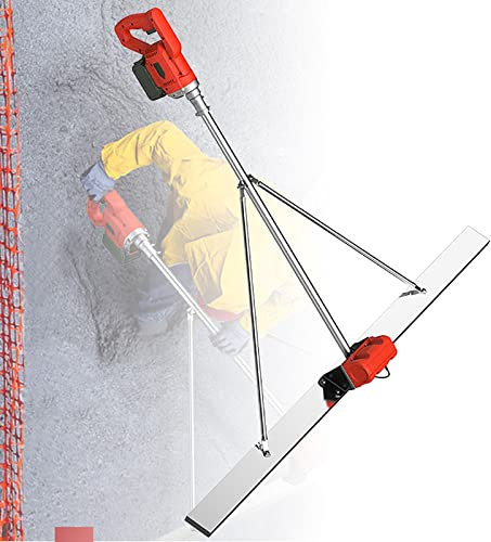 Power Screed Concrete Finishing Vibrator Tool, 6000 Rpm 150CM Strumento di finitura per massetto di superficie in calcestruzzo con raschietto e motore vibrante per la lavorazione del calcestruzzo