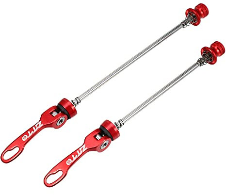 A ABSOPRO 2 Stück Fahrrad Schnellspanner Achsen Spieße Vorne Hinten 5.91 7.28 Rot