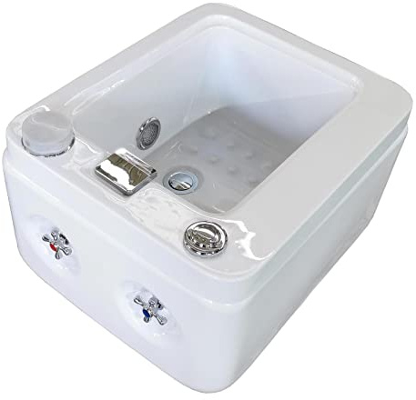 Acrylic Pedicure Sink Foot Bath Spa with Heat and Massage Foot Bath Tub Hot and Cold Adjustment Pedicure Foot Spa Massage Manicure Pedicure Spa Bathtub Colorful Light Surfing (Size : Bath)