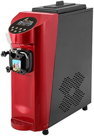 LBMED Máquina De Helados Comercial, Máquina Helados De Compresor Automático con Producción 18-26 L/h, Refrigerante Integrado: R22/R410a,función De Limpieza Automática,para Tienda De Postres