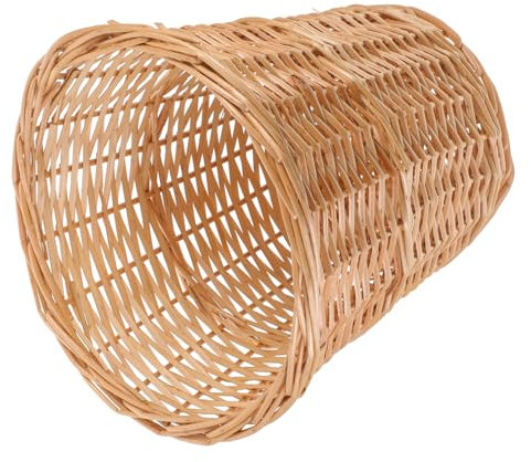 NUOBESTY Corbeille à Papier Tressée en Osier, Style Pastoral pour Intérieur