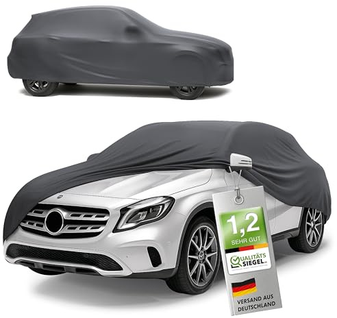 WALSER Premium Housse de Voiture d’intérieur - Protection complète, Tissu élastique et Respirant, Anti-poussière, Doublure Douce, Ajustement serré, Indoor Stretch Plus, Taille 8 SUV ou Van Anthracite