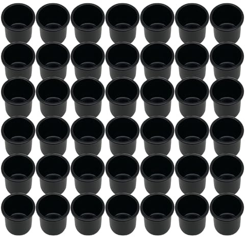 Kerzentüllen 40 Stk Kerzenhalter für Stabkerzen Metall Kerzenständer Klein Kerzentülle Stabkerze DIY Kerzeneinsätze Stabkerzenhalter Kerzenteller für Kerzen Teelichter Baumkerzen Tafelkerzen (Schwarz)