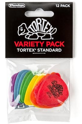 DUNLOP Tortex Standard Variety Pack, Packung mit 12 Plektren (PVP418)