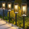 BITPOTT Lampes Solaires Extérieur Jardin Lot de 6 IP65 Etanchéité Solaire de Jardin Décoration Lampes de Chemin Solaires pour Balcon,Terrasse,Chemin,Pelouse,Extérieur (Blanc Chaud)