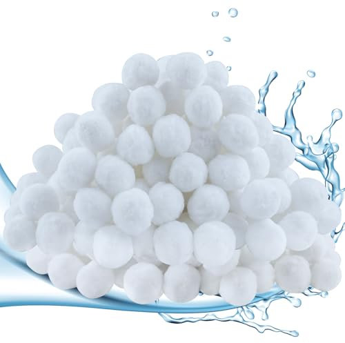 Pool Filterballs für Sandfilteranlagen, 1400g Poolfilterbällchen Sandfilter Bälle für Beste Leistung ersetzt 50kg Filtersand für Pool Filter Schwimmbad Filteranlagen, Aquarium und Poolreinigung