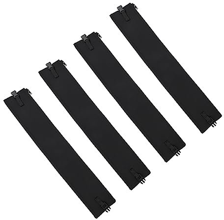 4pcs Neoprene Cable Sleeves Zipper Cord Organizer Black