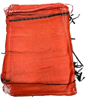 100 Firewood Nets Woven Leno 45x60cm Orange (Specialised for firewood, logs & potatoes)