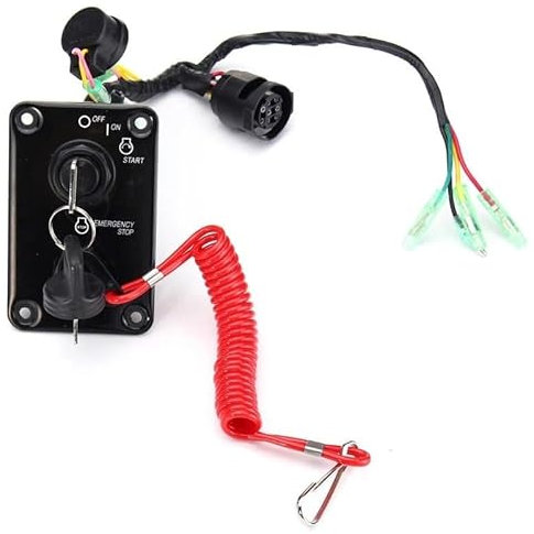 CCJOZMD Pannello Interruttore a Chiave Motore Singolo fuoribordo Adatto for Yamaha 704-82570-12-00 704-82570-08-00 704-82570 704-82570-11-00 Accessori