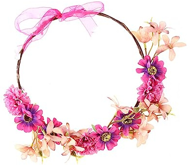 VICASKY Künstlicher Daisy Blumenkranz für Damen Bunter Haarschmuck mit Sonnenblumen Design für Partys Cosplay und Fotoshootings Leicht und Rutschfest Sorgt für Einen Unvergesslichen Look