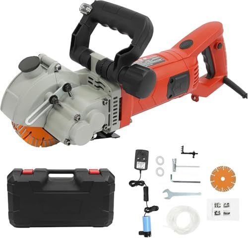 Electric Wall Chaser Cutting Machine, 5500W, 7500RPM, Max Groove Width 40mm, Channel Depth 42mm, for Cutting Granite, Marble, Concrete, and Stone