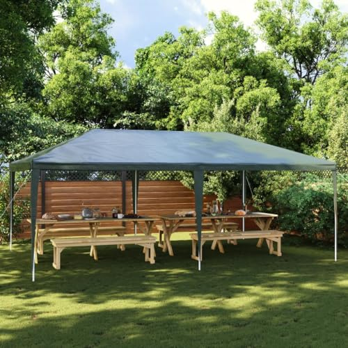 Profi-Partyzelt 4x6m Grün, UV- & Wasserbeständiges PE, Robuster Stahlrahmen, Einfacher Aufbau für Garten, Outdoor Events & Feiern, 90 g/m² Material