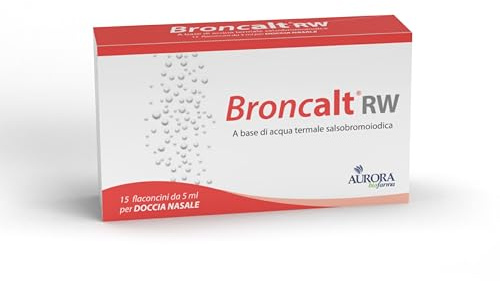 Aurora Biofarma Broncalt RW - Per Raffreddore, Rinite, Sinusite - 15 Flaconcini da 5ml per Doccia Nasale