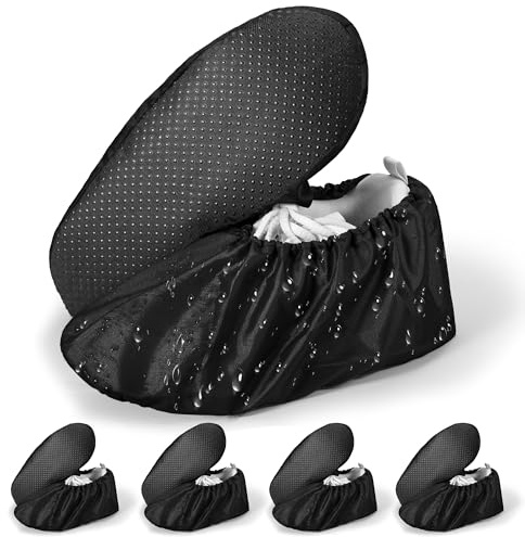 Yokuni 5 Paia Copriscarpe Impermeabili e Antiscivolo, Pattine per Casa Ospiti Riutilizzabili, Calzari Lavabili per Ufficio, Sovrascarpe Professionali per Protezione Pavimenti in Legno e Piastrelle