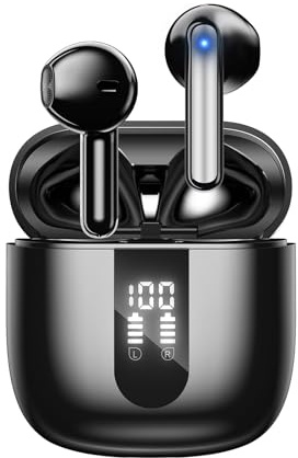 JBES Cuffie Bluetooth, Auricolari Bluetooth 5.4 In Ear Stereo con 4 Microfono ENC, 60 Ore Cuffiette Wireless Cancellazione Rumore, IP5 Auricolare per iPhone e Androide, Earbuds (Nero)