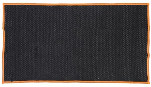 TEHAUX Coperte da Trasloco Trapuntate Leggere Nere Finiture Arancioni Imbottite Grandi Dimensioni per Protezione Mobili Durante Trasporti e Uso in Spostamenti Domestici