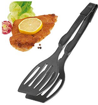 Westmark Paletta doppia/Pinza da cucina, Lunghezza: 28,9 cm, Plastica, Duetto Flonal, Nero, 21002260