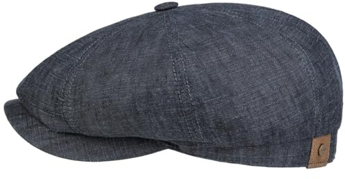 Stetson Herren Leinenhatteras Zeitungsjunge-Kappe Grau
