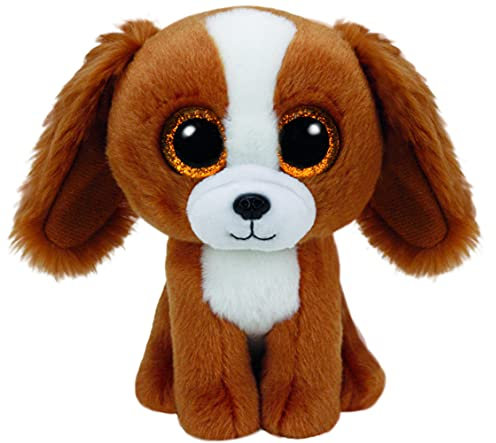 TY 37224 - Tala - Hund Pluschtier mit Glitzeraugen Beanie Boo's, 15 cm, braun/weiß
