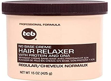 TCB Professional No Base - Relaxer per capelli, crema lisciante a potenza regolare, 25% di prodotto extra incluso, 425 g