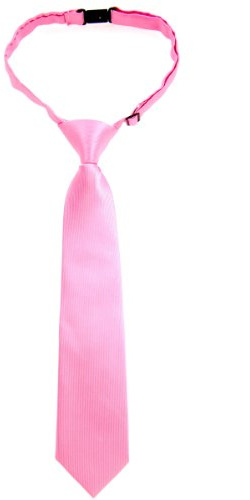 Retreez Corbata Pre-atada de microfibra de color liso sólido para niño Rosa - 24 meses - 4 años