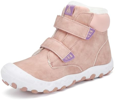 Mishansha Hiver Chaussure en Coton Chaude Enfants Chaussure de Randonnée Fille Bottes de Neige Rose 29 EU