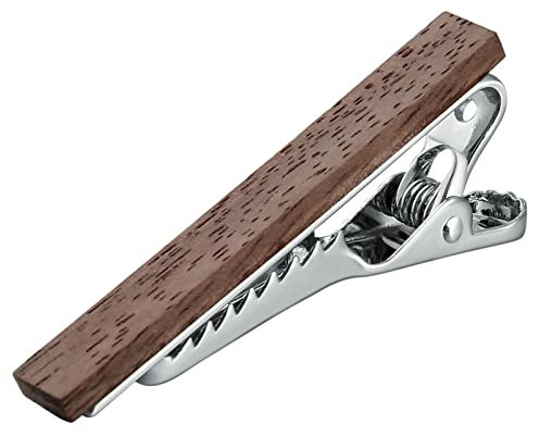 Aotiwe Krawattennadel Brautvater, Ehemann Geschenke Geburtstag Holz Geformt Braun Rostfreier Stahl Business Stil