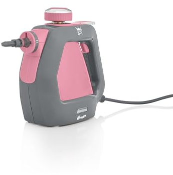 Swan x TV’s Queen of Clean SC17350QOCN Handheld Steam Cleaner with 3 Steam Pressure Settings, 22-28g/min Steam Rate, 9 Attachments and Extra-Long 5m Cable, 220ml, Pink