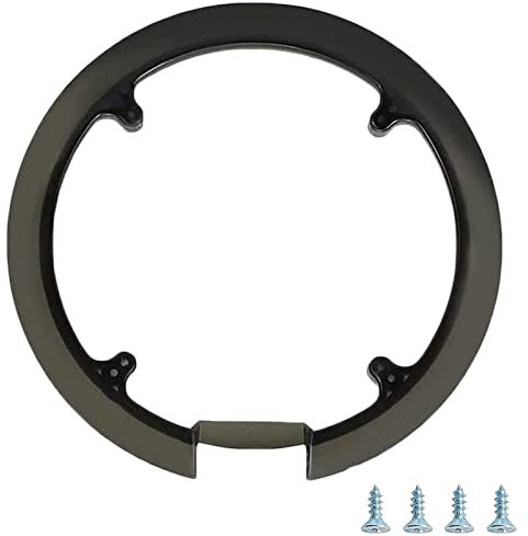 Fahrrad Kettenrad Kurbelgarnitur, Schwarz Kettenradabdeckung, Bike Crankset Guard, Bike Kettenblatt Schutz, Kunststoff Fahrrad Kettenschutzring mit 4 Schrauben Universell für 42-44 Zähne Mountainbike