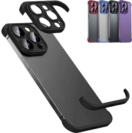 Cmeilau Custodia antiurto a quattro angoli senza bordi per iPhone 16 15 14 13 Pro Max Plus con protezione per obiettivo fotocamera, custodia leggera protettiva in morbido silicone con bordi angolari