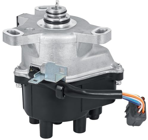 EVERESTWAY Ignition Distributor 8 Pins Compatible for 1999-2000 Honda Civic/Acura EL 1.5L 1.6L Black Cap and Rotor kit Replacement TD-63U TD73U TD91U