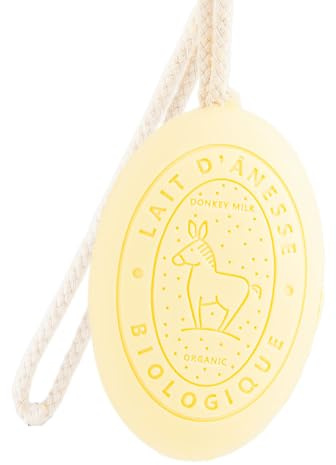 Label Provence Savon de Marseille - French Soap on a Rope Made With Fresh Organic Donkey Milk - Lemon Fragrance - 175 Grams
