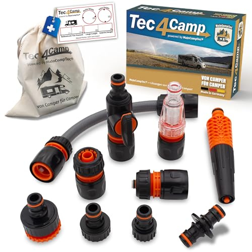 MaJoCompTec® CONNECT-30 - Set di filtri dell'acqua per camper, accessori per serbatoio, compatibile con Gardena (set di collegamento con filtro ECO)