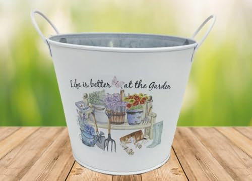 BIANCHERIAWEB Pot de pot décoratif pour fleurs plantes design intérieur extérieur azalée 17x14 azalée