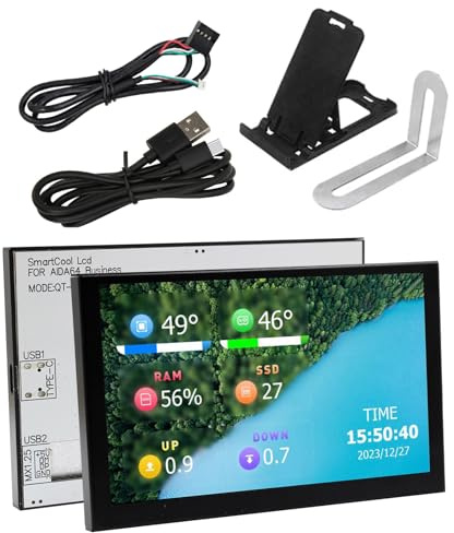 5inch TypeC Small Screen For Desktop PC Computer Temperature Display USbC Sub Screen For PC Case Secondary Screen Visual Design Editor