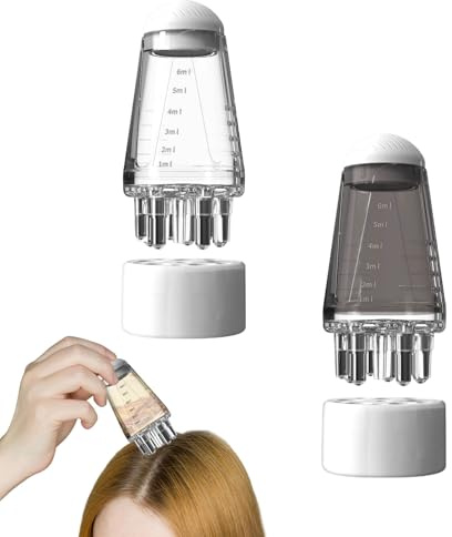 Hair Oil Applicator - 2 PCS Scalp Oil Applicator Bottle, Root Comb Massager with Roller Ball