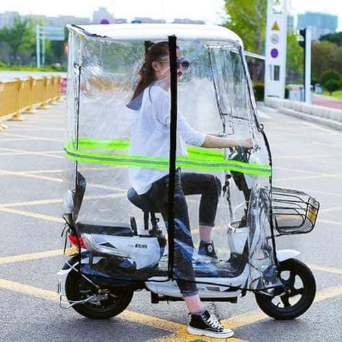Motorrad-Regenschutz, vollständig geschlossener Motorroller-Regenschirm, Mobilitäts-Sonnenschutz und Regenschutz, wasserdicht, Fahrrad-Sonnenschutz, Regenschutz(Size:A)