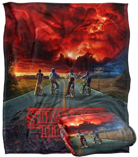 Stranger Things MIND FLAYER Silkeslen Touch Supermjuk överkastfilt 152 x 127 cm