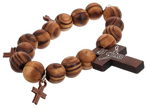 Armbänder Frauen Teen Girls Perle für Charme Männer Perlen Armband Armband Holzschmuck der Cross Man