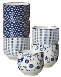 Ritzenhoff & Breker Teebecher-Set Royal 6-teilig, 150 ml, Kleine Becher für Heißgetränke aus Porzellan, Orientalisches Dekor, Spülmaschinenfest & Mikrowellengeeignet, Gemischt
