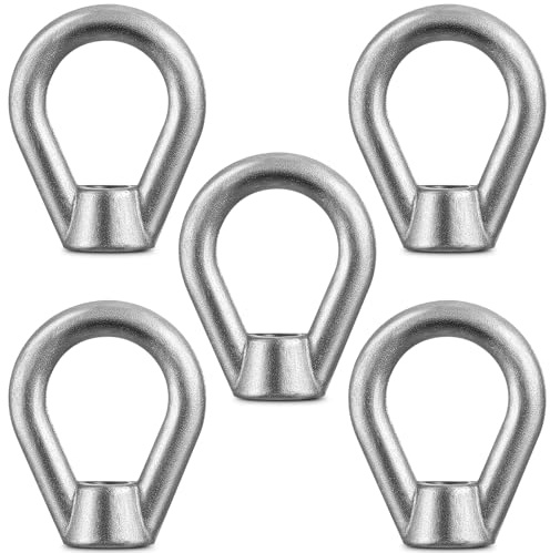 Otoolling 5 Pcs 1/2 Eye Nuts 1/2-13 Forged Alloy Steel Threaded Fastener Lifting Eye Nuts for Heavy Duty Lifting Construction Machinery, Forestry, Metallurgy, Mining, Electrical Machinery