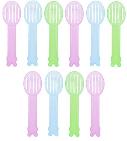 Sand Shovel for Hamster Cage Cleaning, 10PCS Mix-Color Plastic Pet Scoop with Ergonomic Handle, Small Shovel for Sand, Litter, Waste, Food - Hamster, Rabbit, Guinea Pig Cleaning Tool Supplies