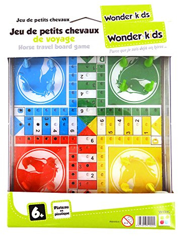 WDK Partner - A1300363 - Jeu de Société - Jeu Voyage Dadas Plateau Plast, Noir, M