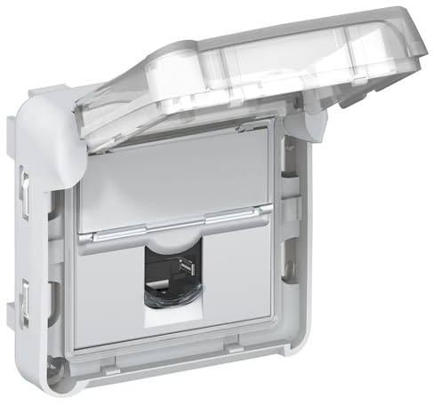 Legrand 069569 Prise RJ45 Étanche Catégorie6 FTP Plexo Composable IP55, Gris