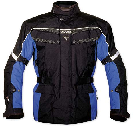 A-Pro Touring Giacca Moto Scooter Impermeabile Protezioni CE Imbottitura Blu S