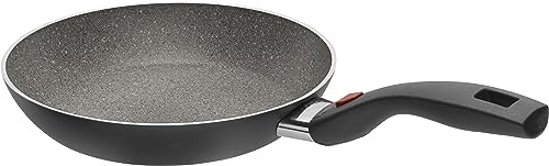 BALLARINI Click & Cook Bratpfanne mit klappbarem Griff, Granitium Antihaftbeschichtung, 24 cm, Aluminium, schwarz-grau