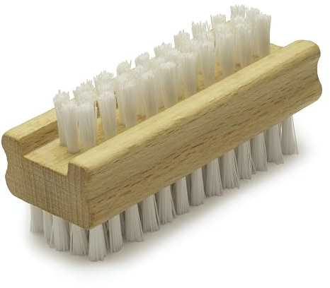 KONEX Spazzola per unghie e mani in legno a due lati antiscivolo