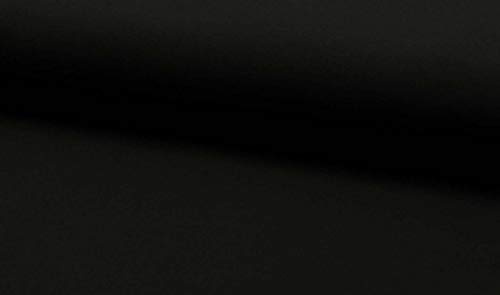 French Terry Sweatshirtstoff in Schwarz als Meterware zum Nähen, 50 cm